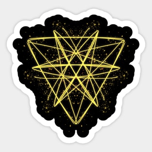 Triangle shaped mandala with a shining star Sticker